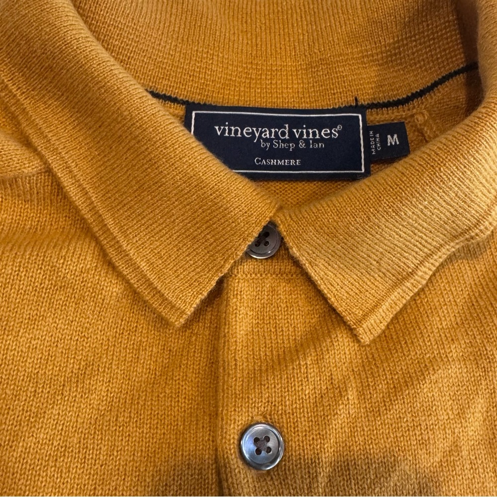 100% Cashmere Vineyard Vines Men's Polo Sweater, Medium